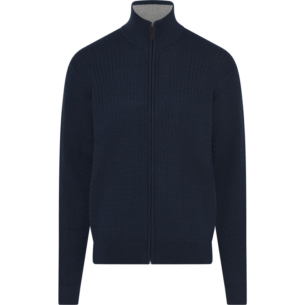 Compass Classic Cardigan Knit Scanno Knit 700 Navy Blue