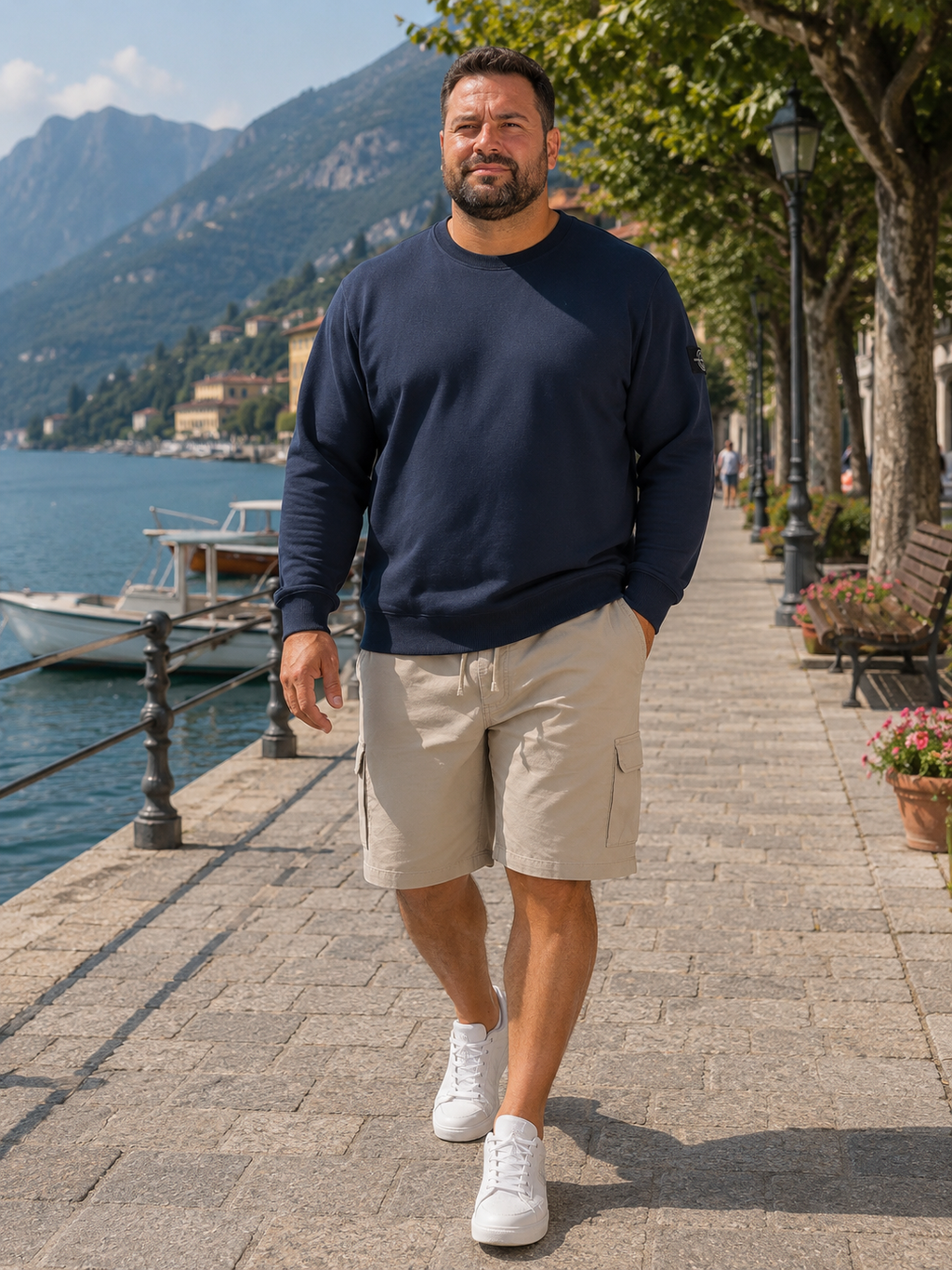 Compass Classic Sweatshirt Modena Sweatshirt 700 Navy Blue