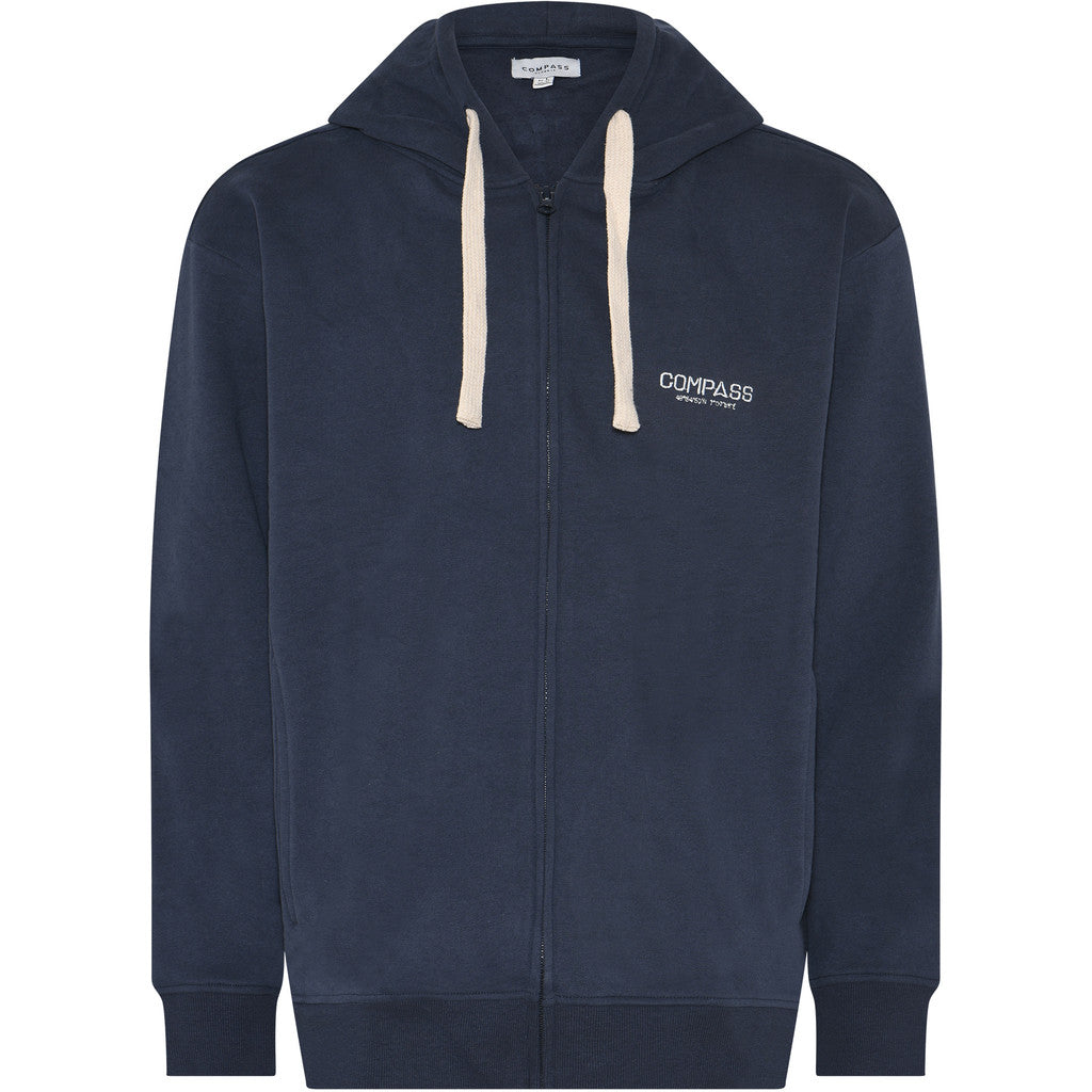 Compass Classic Hooded Sweatshirt Sauze with zip Sweatshirt 700 Navy Blue