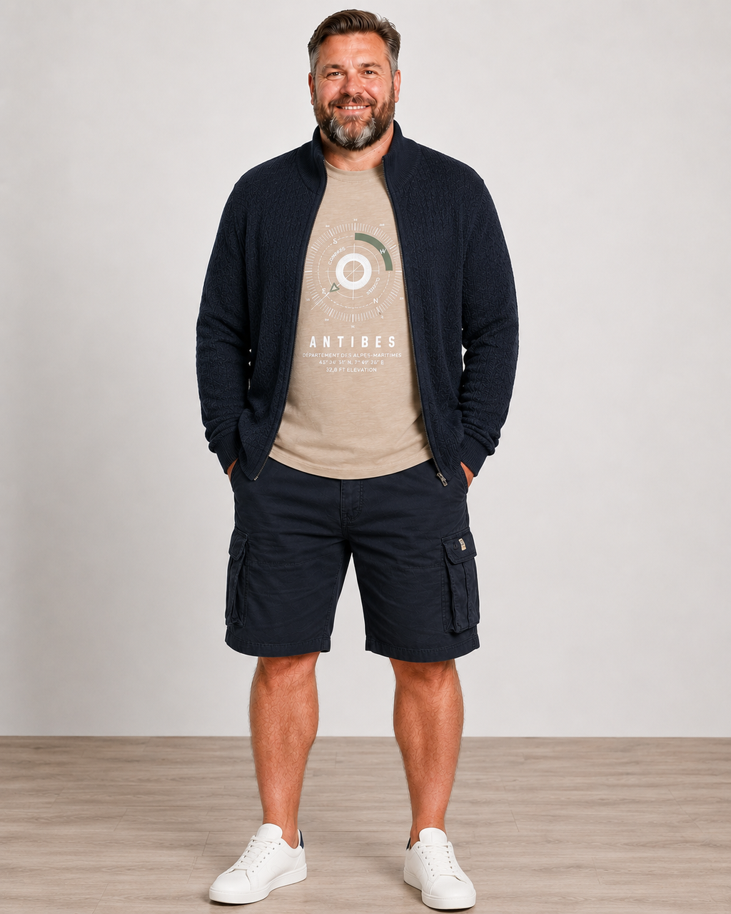 Cardigan Knit Scanno - Navy Blue